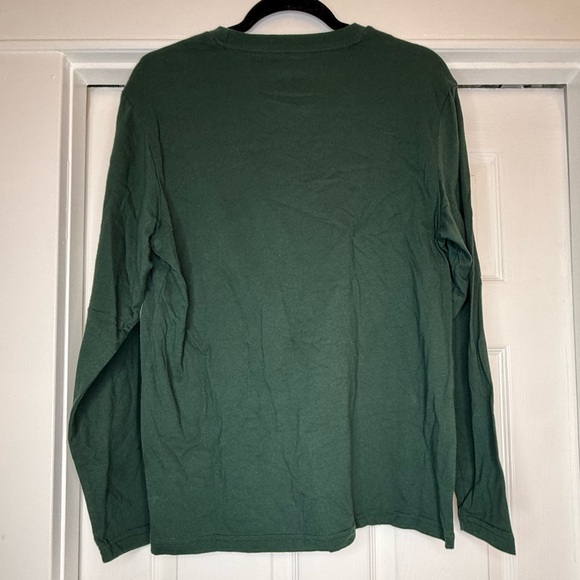 Club Room Men’s Dark Green Bulldog Holiday Long Sleeve Shirt - Picture 4 of 4
